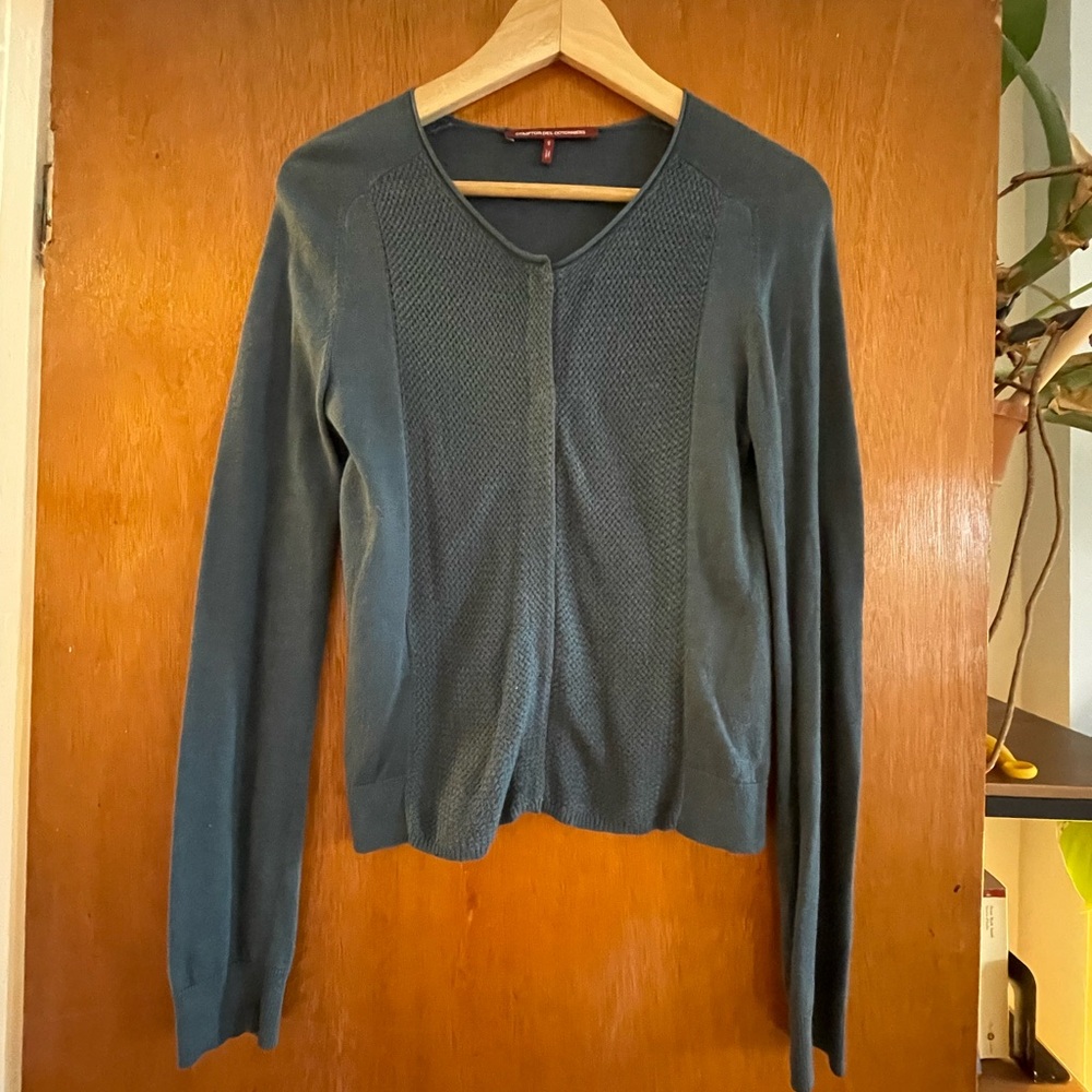 Comptoir des Cotonniers dark green cardigan
